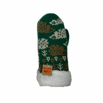 婦人用手袋 ハリネズミ柄ミトン グリーン/GR2 003371119【メーカー直送：代金引換不可：同梱不可】【北海道・沖縄・離島は配達不可】