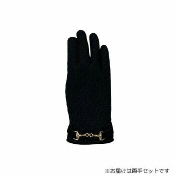 婦人用手袋 豚革コンビ手袋 22cm ブラック(4) 001327621【メーカー直送：代金引換不可：同梱不可】【北海道・沖縄・離島は配達不可】