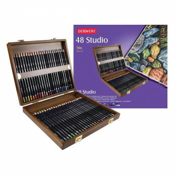 ダーウェント スタジオ 48色セット ウッドボックス DWSPS48W【メーカー直送：代金引換不可：同梱不可】..
