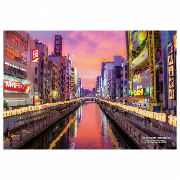ジグソーパズル　300ピース 日本の都市51 大阪府大阪市「道頓堀夜景」　300-407【メーカー直送：代金引換不可：同梱不可】【北海道・沖縄・離島は配達不可】