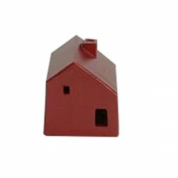 Other - 窓辺のインテリア HOUSE(ハウス) 小さな金属製のお家 カタサンカクエントツ 赤【メーカー直送：代金引換不可：同梱不可】【北海道・沖縄・離島は配達不可】