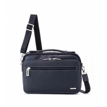 スワン SAXON 牛革 横型ショルダーバッグ(M) ブラック 05045【メーカー直送：代金引換不可：同梱不可】【北海道・沖縄・離島は配達不可】