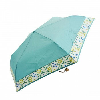 藤田屋 婦人折りたたみ傘 お花切継ぎ スモーキーグリーン WM55-2304【メーカー直送：代金引換不可：同梱不可】【北海道・沖縄・離島は配達不可】