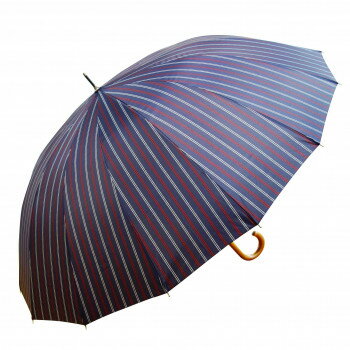 藤田屋 紳士16本骨長傘 70cm ダブルライン ネイビー T70-2123【メーカー直送：代金引換不可：同梱不可】【北海道・沖縄・離島は配達不可】