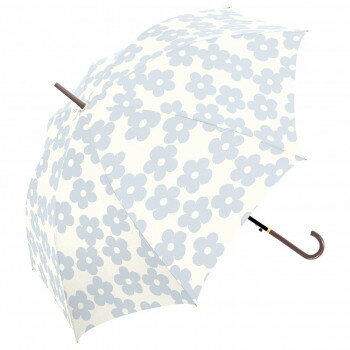 藤田屋 婦人長傘 58cm ネモフィラフラワー サックス 713-048【メーカー直送：代金引換不可：同梱不可】【北海道・沖縄・離島は配達不可】