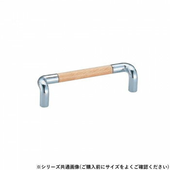 樂天商城 - シロクマ 木目アローハンドルL型 90mm Lオーク/クローム HC-26【メーカー直送：代金引換不可：同梱不可】【北海道・沖縄・離島は配達不可】