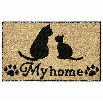 カキウチ キャットフロワマット ベージュ 45×75cm【メーカー直送：代金引換不可：同梱不可】【北海道・沖縄・離島は配達不可】