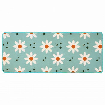 オカトー レトロフィール 撥水加工付きインテリアマット 49×120cm フルール【メーカー直送：代金引換不可：同梱不可】【北海道・沖縄・離島は配達不可】