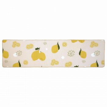 オカトー レトロフィール 撥水加工付きインテリアマット 49×180cm レモネード【メーカー直送：代金引換不可：同梱不可】【北海道・沖縄・離島は配達不可】