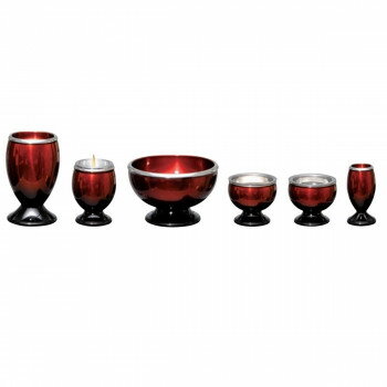 incense Burners - ホープ6点セット (アルミ製) 香炉/3.0寸 ワインぼかし 32Q4307700064【メーカー直送：代金引換不可：同梱不可】【北海道・沖縄・離島は配達不可】