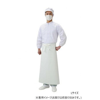 弘進ゴム　　　エプロン　ロン炊事用　胸無前掛　白　L　G0570AC【メーカー直送：代金引換不可：同梱不可】【北海道・沖縄・離島は配達..
