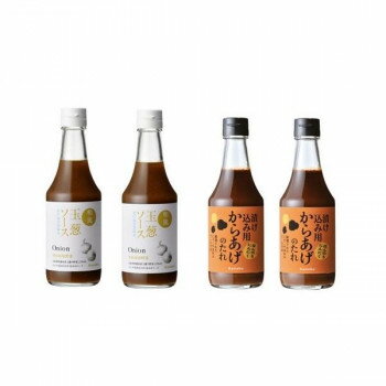 Sauce - ケンシヨー 和風玉葱ソース 300ml 2本 ＆ 漬込用からあげのたれ300ml 2本 計4本セット【メーカー直送：代金引換不可：同梱不可】【北海道・沖縄・離島は配達不可】