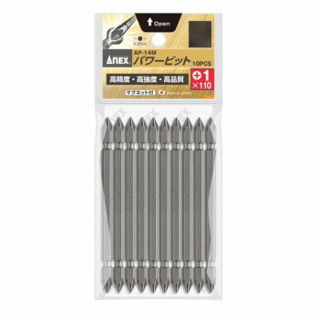乐天商城 - アネックス(ANEX) パワービット 10本組 +1×110 AP-14M【メーカー直送：代金引換不可：同梱不可】【北海道・沖縄・離島は配達不可】
