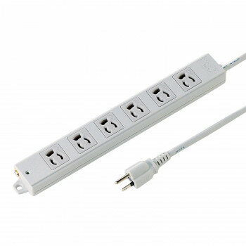 OA連接線, 電源線 - サンワサプライ 工事物件タップ 3P・6個口・10m TAP-K6-10【メーカー直送：代金引換不可：同梱不可】【北海道・沖縄・離島は配達不可】