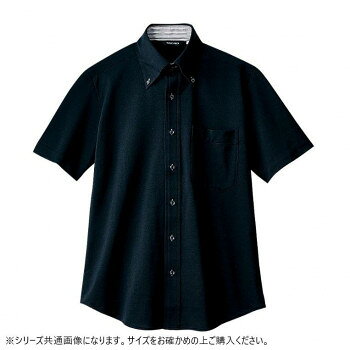 住商モンブラン ニットシャツ 兼用 半袖 黒 ZK2712-1CB-L Lサイズ【メーカー直送：代金引換不可：同梱不可】【北海道・沖縄・離島は配達不可】