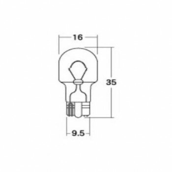 Light Valves - M＆Hマツシマ 白熱電球(2個入) 12v18w T16WB 中 オレンジ AWB52 OR【メーカー直送：代金引換不可：同梱不可】【北海道・沖縄・離島は配達不可】