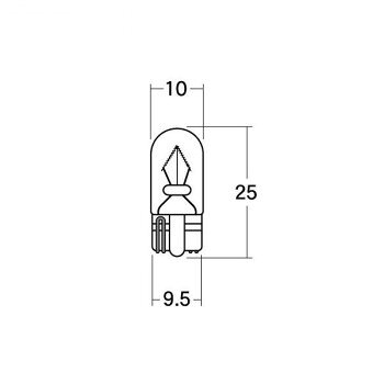 M＆Hマツシマ　白熱電球(2個入) 12v3.4w T10WB　中 AWB12【メーカー直送：代金引換...
