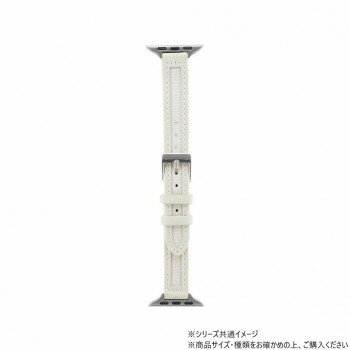 Apple Watch バンド CORVIN キャンバスMIXスリムレザーバンド アイボリー LN-AW41B42IV【メーカー直送：代金引換不可：同梱不可】【北海道・沖縄・離島は配達不可】