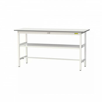 山金工業(YamaTec) SUPH-1860F-WW ワークテーブル150シリーズ 固定式 中間棚付 (H9...
