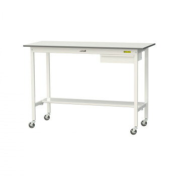 山金工業(YamaTec) SUPHC-1560UT-WW ワークテーブル 150シリーズ 移動(H1036mm)(半面棚板・キャビネット付き)【メーカー直送：代金引換不可：同梱不可】【北海道・沖縄・離島は配達不可】