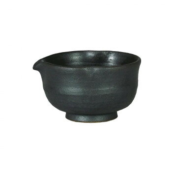 日本製　伝統工芸　九谷焼 片口 1合 黒釉焼〆 N122-11【メーカー直送：代金引換不...