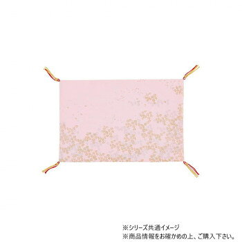 サカエ金襴　防炎経机掛　金彩金銀桜　唐木型　20号　51.0×35.0　松葉房付　桃色【メーカー直送：代金引換不可：同梱不可】【北海道・沖縄・離島は配達不可】