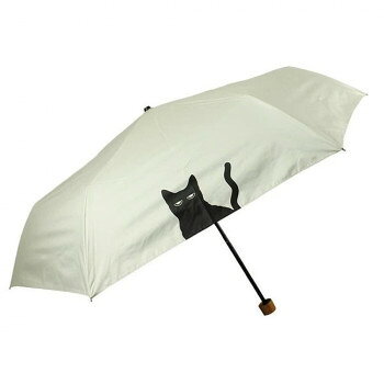 アテイン 傘 晴雨兼用ミニ ねこシルエット55cm　オフ白 6713【メーカー直送：代金引換不可：同梱不可】【北海道・沖縄・離島は配達不可】