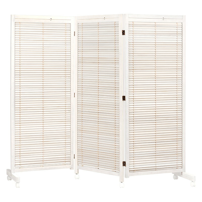 【ポイント5倍】ルーバーパーテーション3連 (約)幅192×奥行40×高さ165cm MS-8113WS 萩原【ポイントUP: 2025年4月4日20:00〜 4月10日1:59まで】