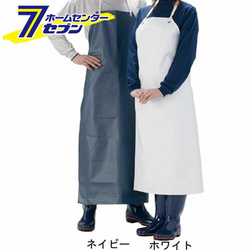 ターポリン 胸付き 前掛け ネイビー M カジメイク [エプロン 作業服 作業着 ワーク]