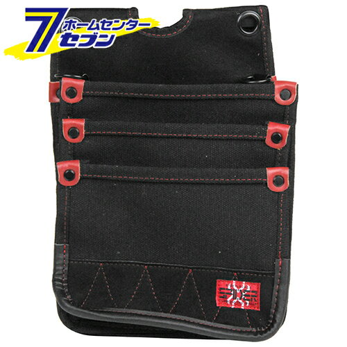 鳶用帆布腰袋3段 SPD-ML02 藤原産業 [収納用品 腰袋 サック 帆布製袋]