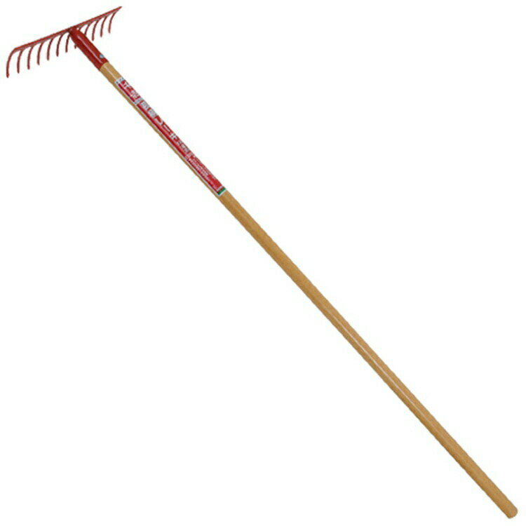 長柄レーキ 12本爪 1350MMエ 藤原産業 [園芸道具 土農具 レーキ]