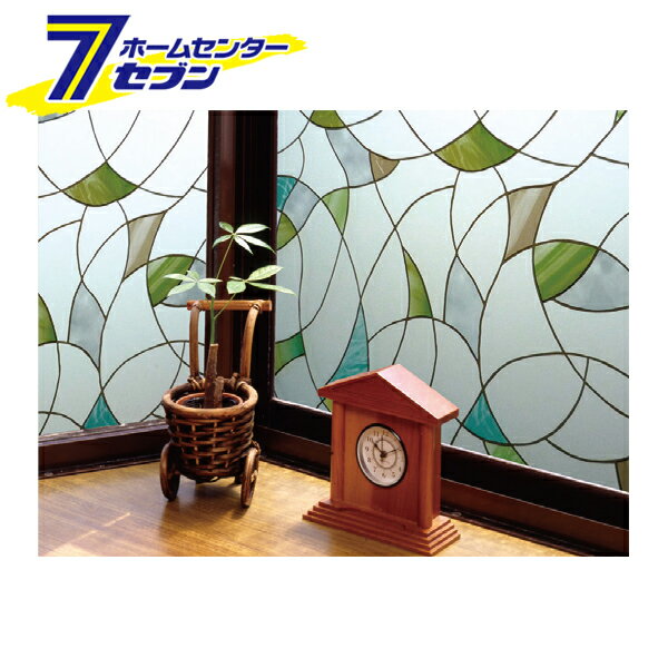 窓飾りシート(ガラスフィルム) 92x90cm GH-9203 明和グラビア [窓 目隠し UV紫外線99%カット]