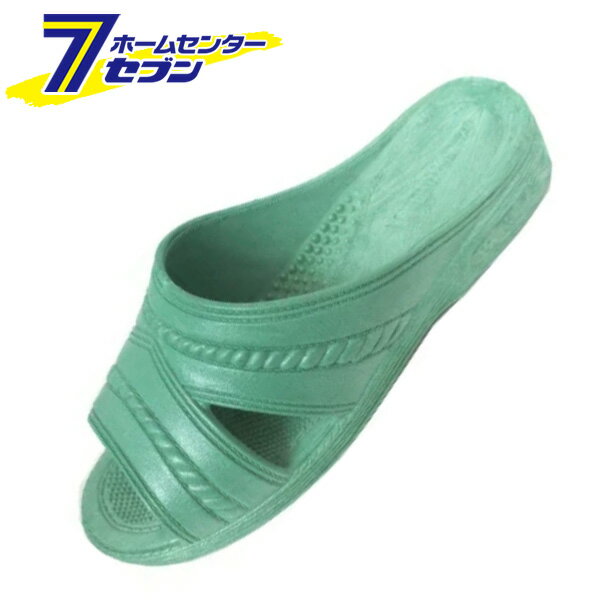 ゴムサンダル 紳士No.185 グリーン L 10足セット メンズ 丸中工業所 [ゴムぞうり ギョサン 日本製 庭履き トイレ](4)