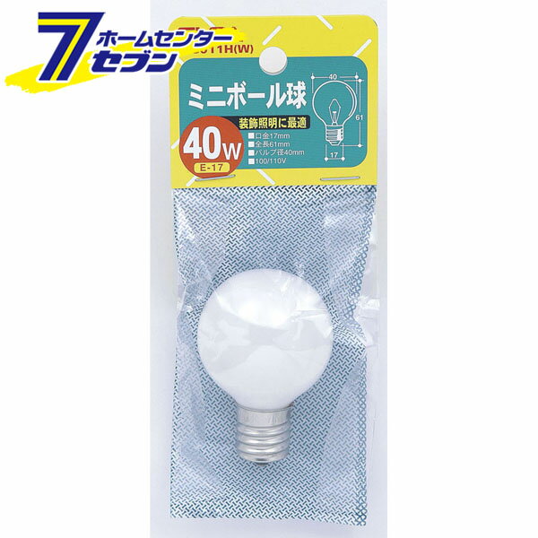 ߥ˥ܡ 40W G-8011H(W) ELPA [Ǯŵ ]