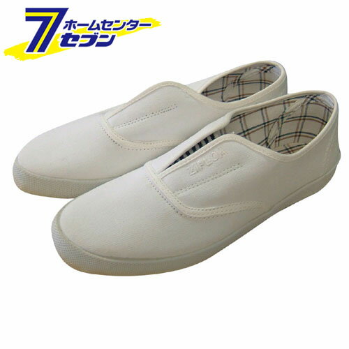 カックス シューズ ホワイト 27.0cm HZ-205 コーコス信岡 [スニーカー スリッポン デッキ 散歩 ウォーキング 内履き ゴム リハビリ](4)