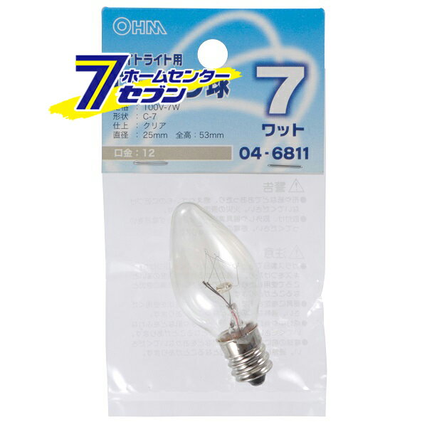 オーム電機 ローソク球 ナイトライト用 7W E...の商品画像