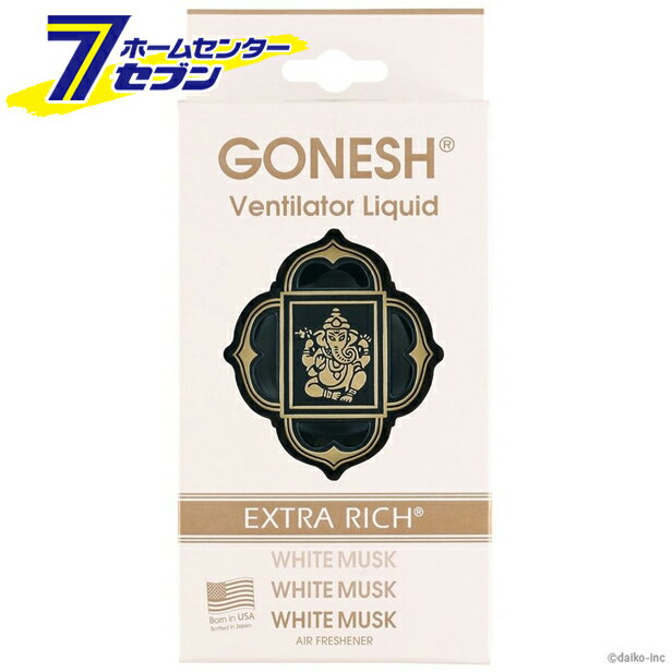 GONESH ヴェンティレーターリキッド ホワイトムスク 3080-43 大香 [カーエアコン用 ガーネッシュ 芳香..