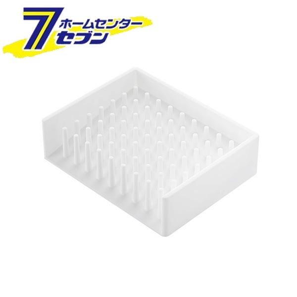 山崎実業 ミスト 水切りソープトレイ (ホワイト) [石鹸置き トレー 白 スポンジ タンブラー 収納 MIST ..