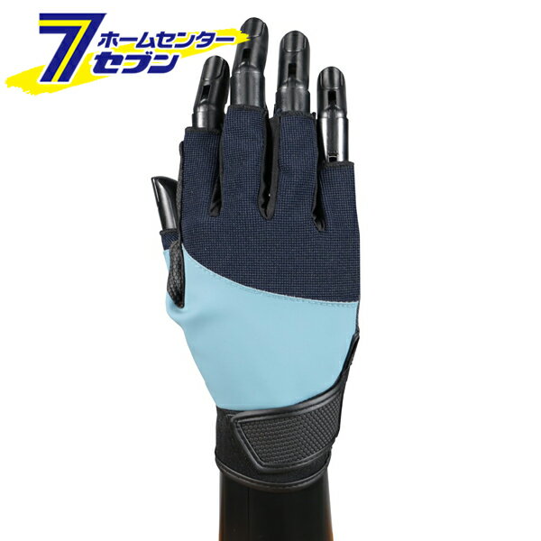 メモグローブ 指切タイプ ネイビー M GW3102 [メモれる手袋 メモ付き手袋 指切手袋 合皮 コーコス信岡]