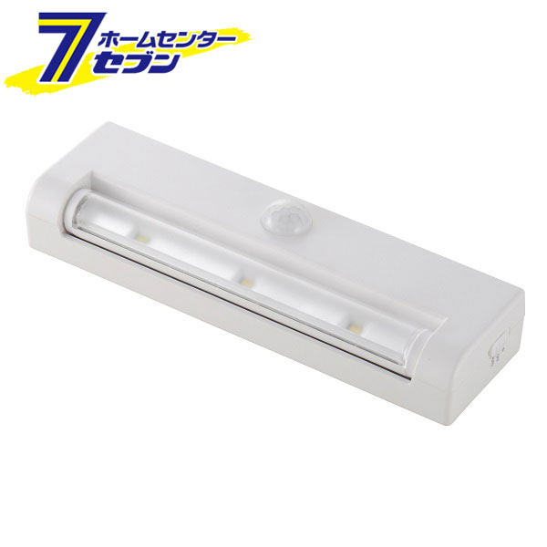 LEDセンサーライト 白色LED （品番）07-9757 NIT-L033M-W [電池式ライト:ナイトライト電池式 オーム電機]