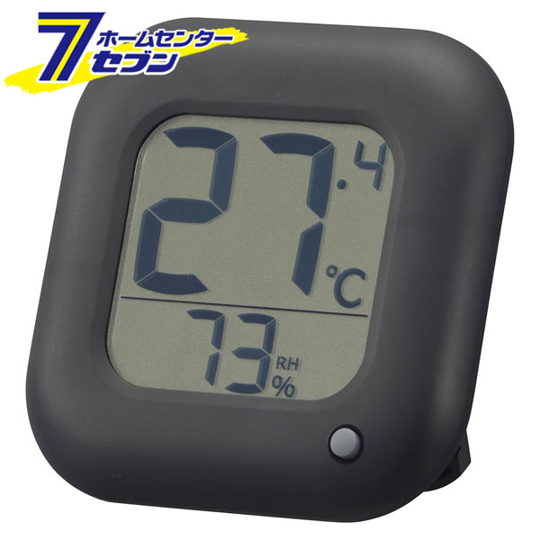 温度が見やすい温湿度計 ブラック （品番）08-1445 TEM-100B-K [理美容・健康:体温計・温湿度計 オーム..