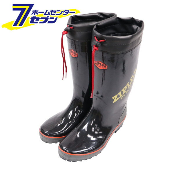 長靴 レインブーツ カバー紐付き 紳士 ブラック 26.5cm HB-761 [作業長靴 作業用ブーツ 雨靴 カラーブーツ ロング 紐付き 釣り 黒 メンズ 男性 コーコス信岡 CO-COS]