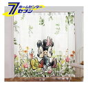 ディズニー レースカーテン ミッキー&ミニー 幅100×丈176cm (2枚1セット) 726162 九装 [UVカット 断熱性 洗濯可能 子供部屋 キャラクタ...