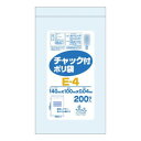 オルディ チャック付ポリ袋E-4 透明200P×40冊 206401【メーカー直送：代金引換不可：同梱不可】【北海道・沖縄・離島は配達不可】