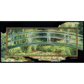 ユーパワー ビッグアート モネ「蓮の池と日本の橋」 BA-10064【メーカー直送：代金引換不可：同梱不可】【北海道・沖縄・離島は配達不可】