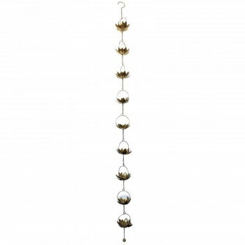 彩か(SAIKA)　レインチェーン　Rain Chain　ロータスフラワー　CIE-903【メーカー直送：代金引換不可：同梱不可】【北海道・沖縄・離島は配達不可】