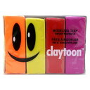 MODELING CLAY(モデリングクレイ) claytoon(クレイトーン) カラー油粘土 4色組(ホット) 1Pound 3個セット【メーカー直送:代金引...