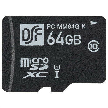 OHM マイクロSDメモリーカード 64GB 高速データ転送 PC-MM64G-K【メーカー直送：代金引換不可：同梱不可】【北海道・沖縄・離島は配達不可】