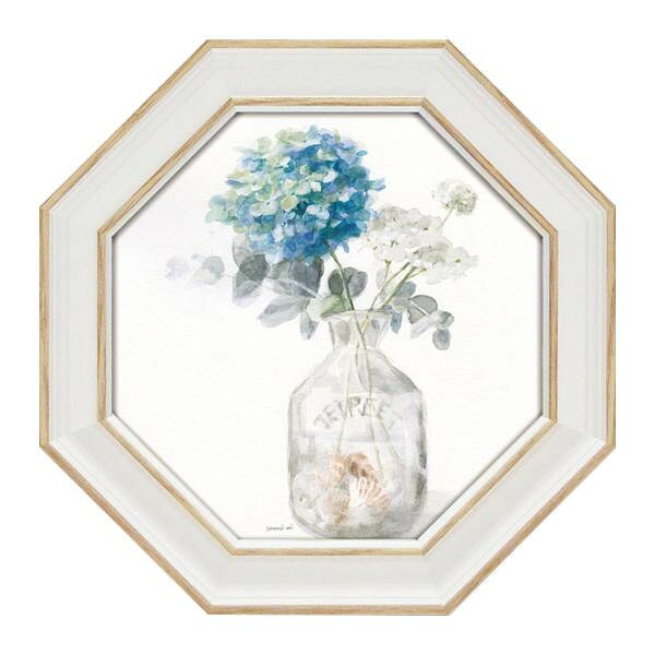 ユーパワー 八角 ミニゲル アートフレーム ダンフイ ナイ 「ビーチ フラワーズ5」 DN-02553【メーカー直送：代金引換不可：同梱不可】【北海道・沖縄・離島は配達不可】