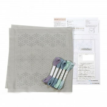 刺し子の花ふきんキット La bouquetiere 第4弾 スノーフレーク SK-449【配送方法:メール便/同梱不可/代引不可/日時指定不可】【北海道・沖縄・離島は配達不可】